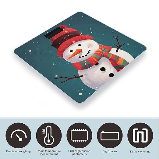 Báscula Digital de Baño con Diseño de Muñeco de Nieve LED miniatura 3