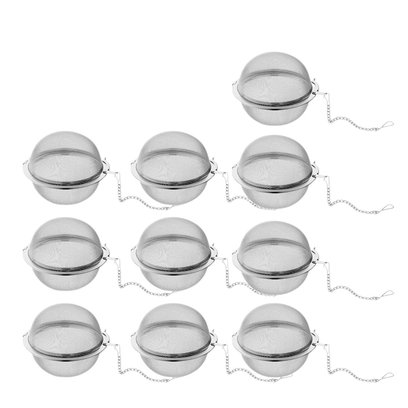 infuseur thé Lot de 6 à 20 infuseurs thé en acier inoxydable verrouillables, passoires épices, filtre maille, accessoires(10pcs)