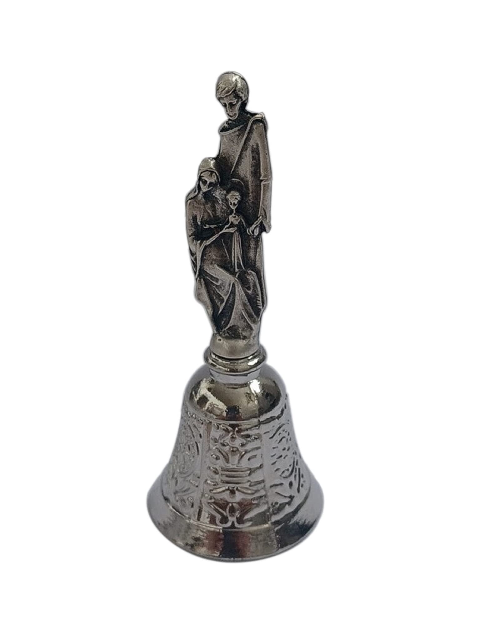 lazzaro italy Silver Plated Nativity Holy Family Liturgical Bell - Protection against demons and evil spirits - H 3,5 in