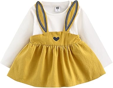 Sunenjoy Bebe Filles Mignon Lapin Bandage Costume Princesse Mini Robe Pour Bebe 1 2 3 Ans Amazon Fr Vetements