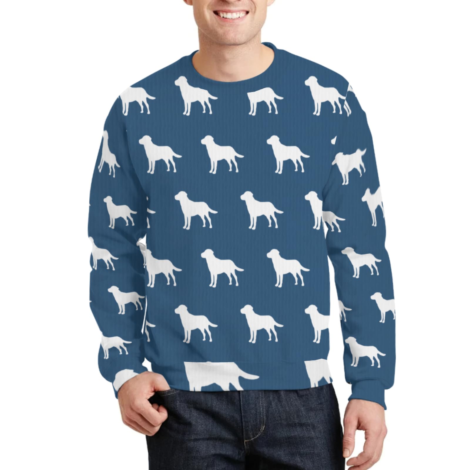 Amazon.co.jp: セーター ラブラドール レトリバー 犬柄 メンズ ニット