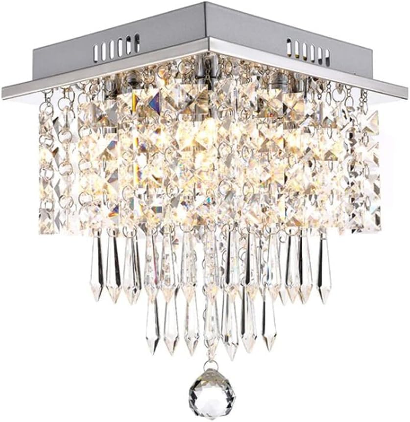 Lustre en cristal led d'exception style américain de salon