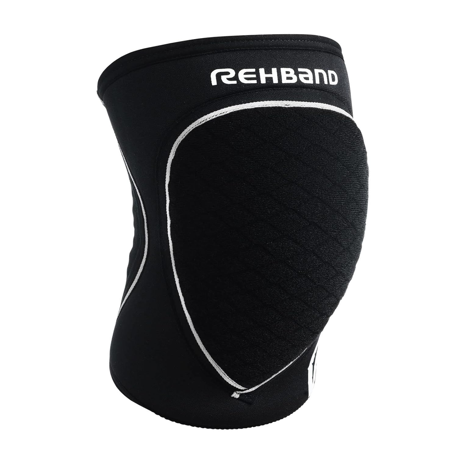 Rehband Knee Pads for Volleyball, Handball & Indoor Sports, Neoprene Knee Sleeve Protector, Comfortable & Snug Fit, Shock-absorbing Sports Knee Pads Unisex, Colour:Black, Size:Small