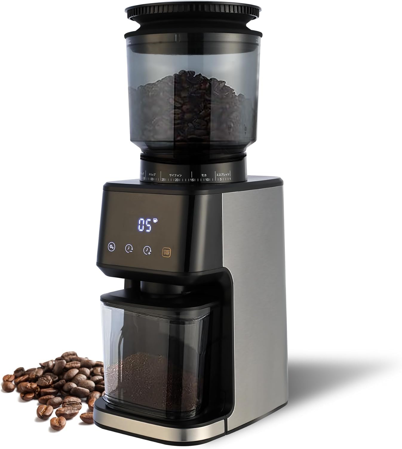 Amazon.co.jp: コーヒーミル 電動 コーヒーグラインダー コーン式
