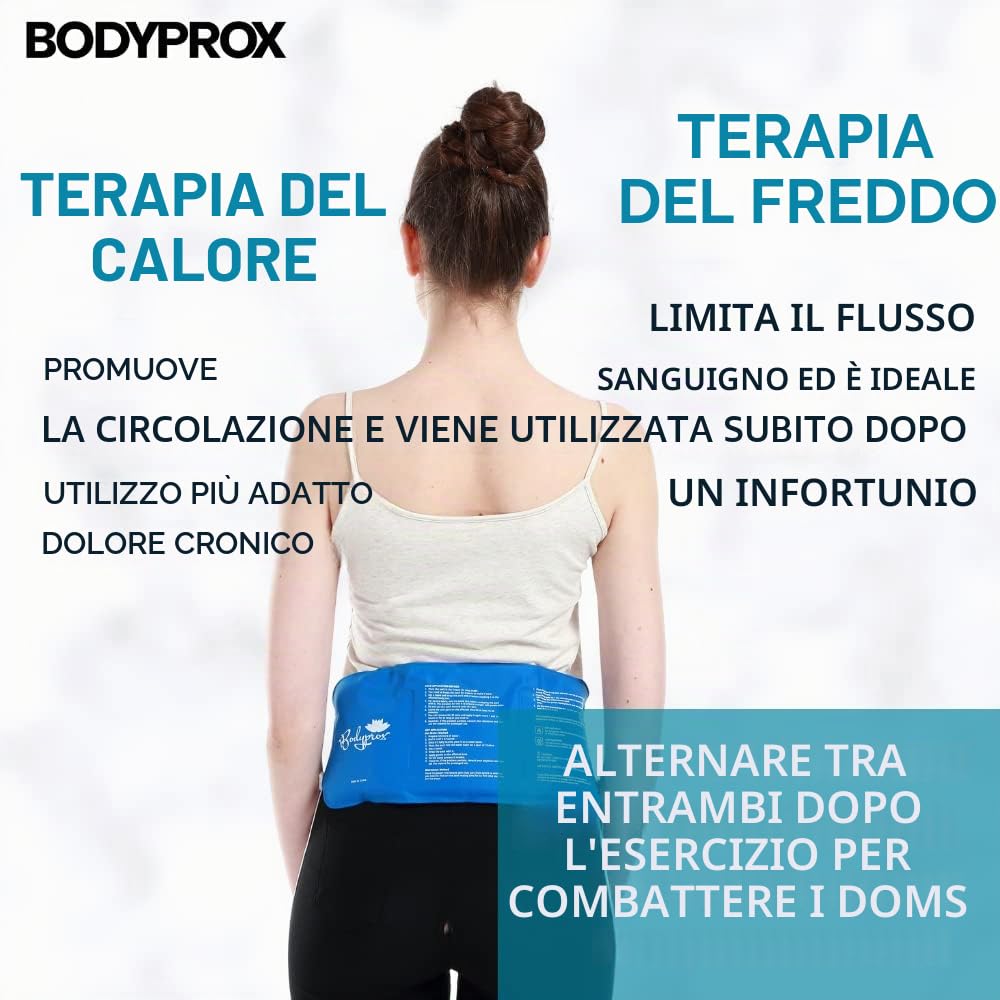 Pacco di ghiaccio per la terapia del caldo/freddo con cinghia, cuscinetto termico per microonde per dolori alla schiena, collo, vita, polpacci e fianchi