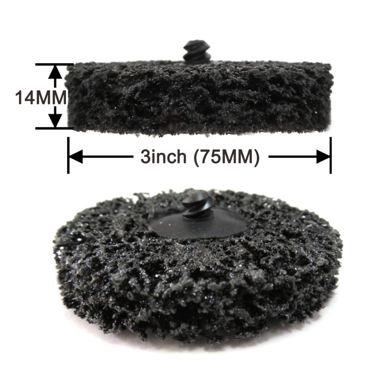 20 Piezas De 3 "y 75mm De Cambio Rápido, Fácil Tira Y Discos De Limpieza, Negro Para Eliminación De Óxido De Pintura, Preparación Automática De Superficies, Herramientas De Pulido Abrasivo