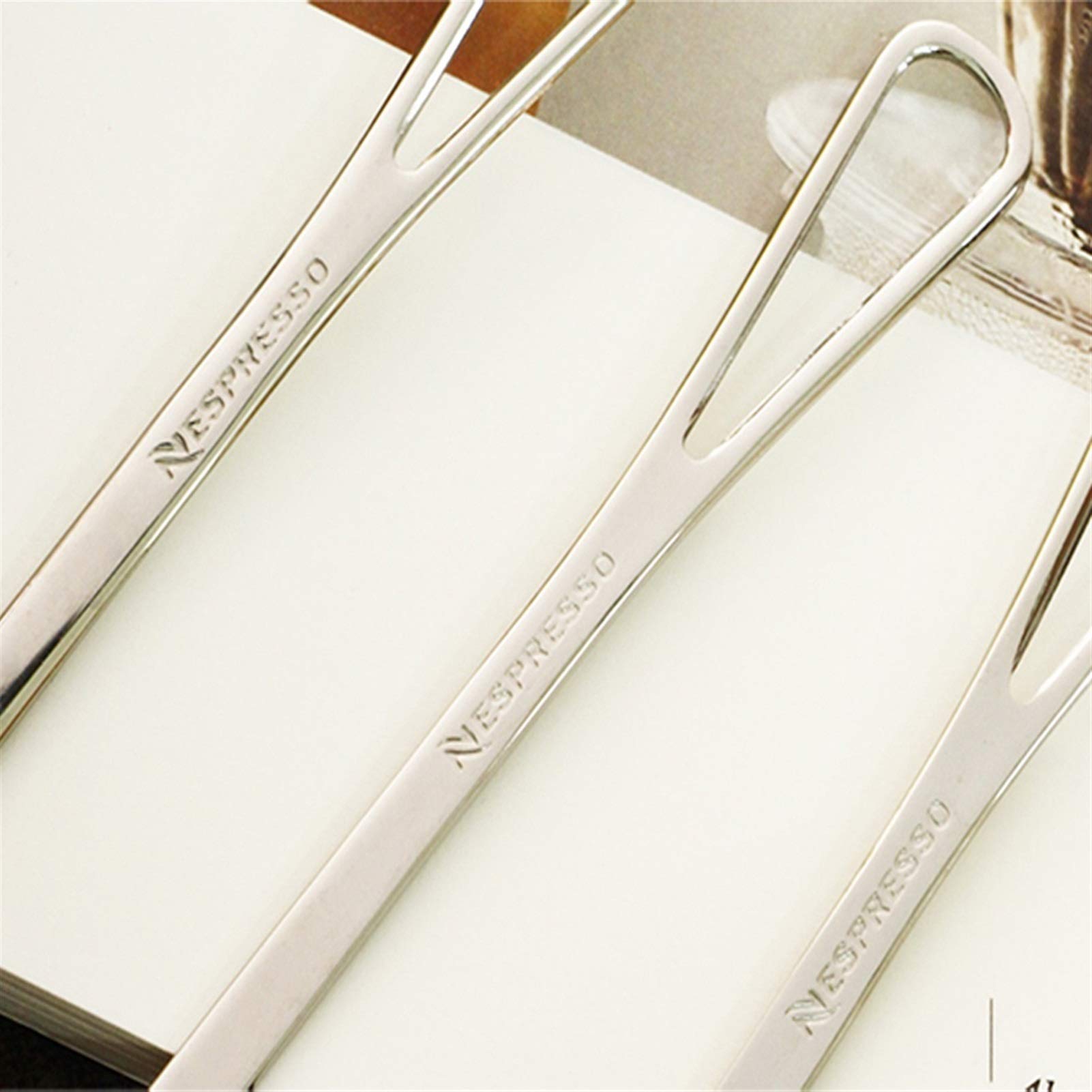 Cucharas de Postre Acero inoxidable 304, café, bebidas, barra de agitación de leche, batido, postre, cucharón de agitación de miel, cuchara de azúcar, mango largo y mango corto ​Cucharas de Cóctel