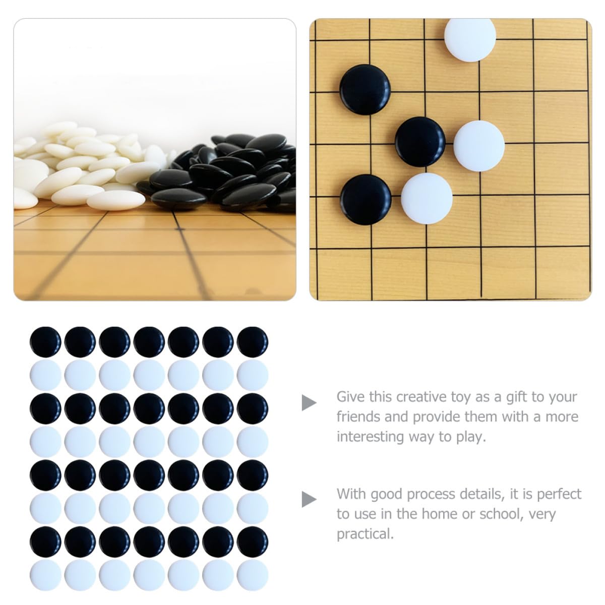 Set di 360 Pezzi di Pedine per Gioco Go in Melamina Creativa, Comode e Pratiche, per Partite a Casa o Feste Accessori per Giochi da Tavolo