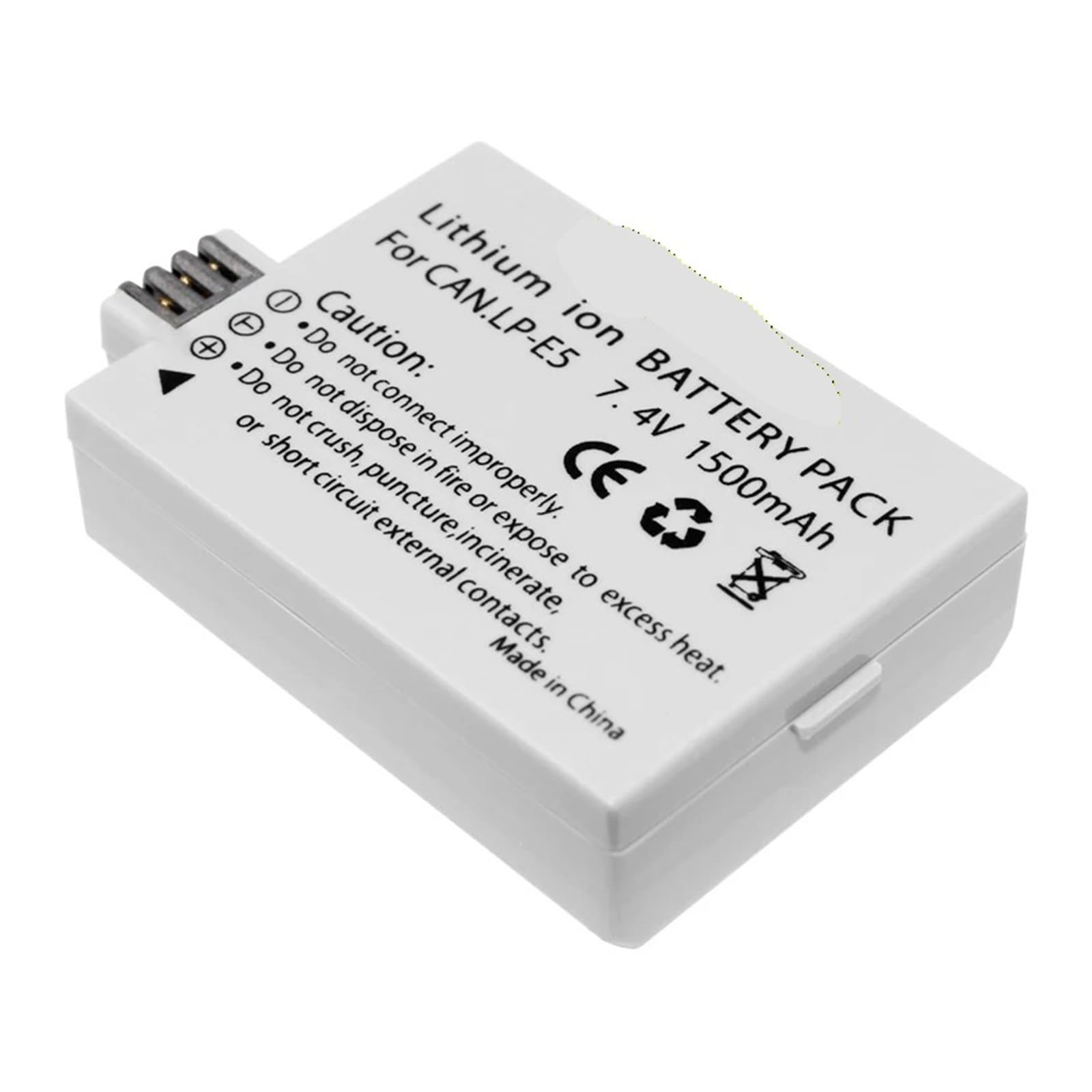 Batteria LI-ION Da 1500 MAh LP-E5 LPE5 LP E5 (confezione Da 2) E Kit Caricabatterie, Compatibile Con Canon, For EOS Rebel XS, T1i, XSi, 1000D, 500D, 450D