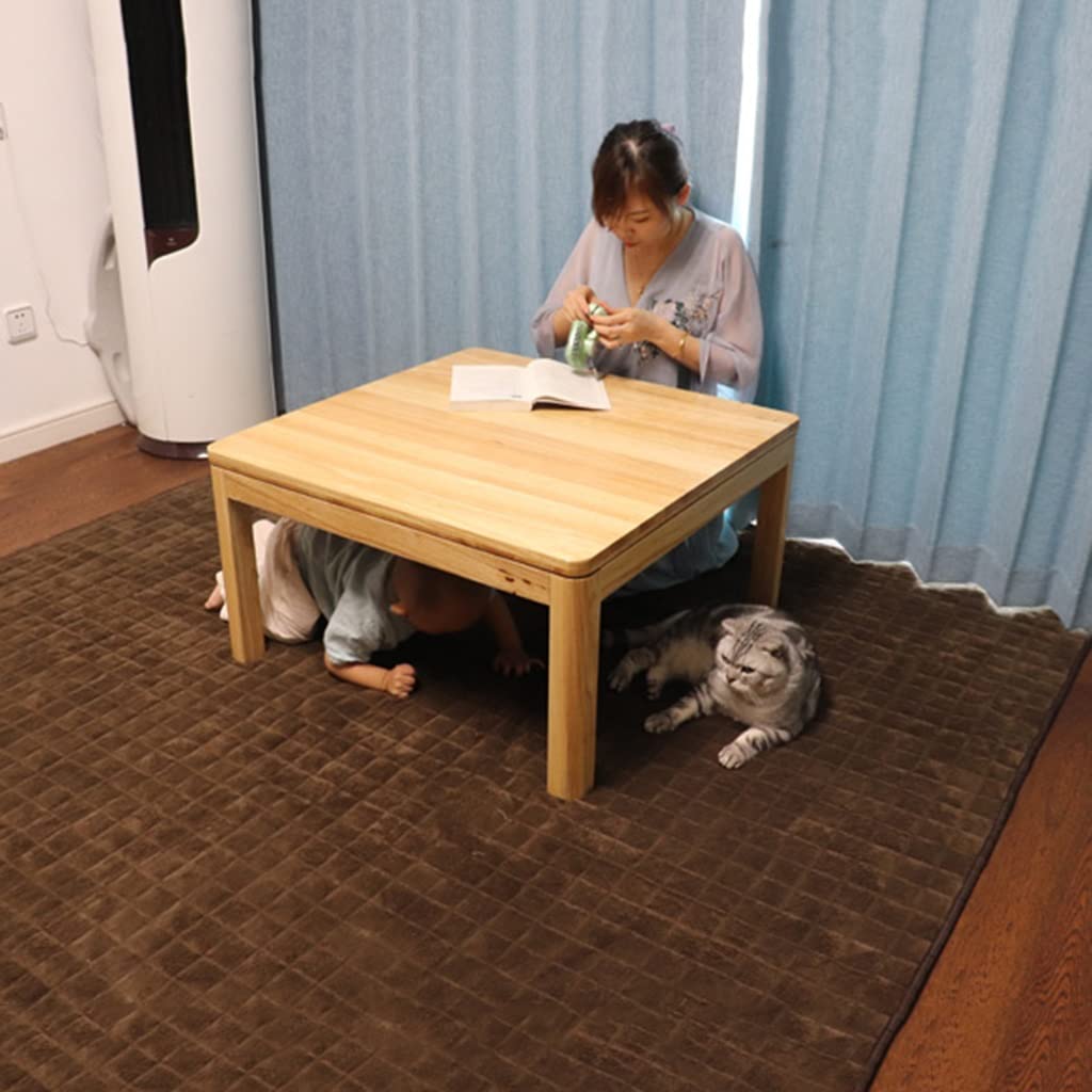 Tavolini caffè Riscaldamento Invernale a Pavimento, Riscaldamento Kotatsu, Tappetino Multifunzionale Basso, Trapunta Grigia, Un Regalo Caldo per La Famiglia (Colore : Grigio, Dimensioni : 75