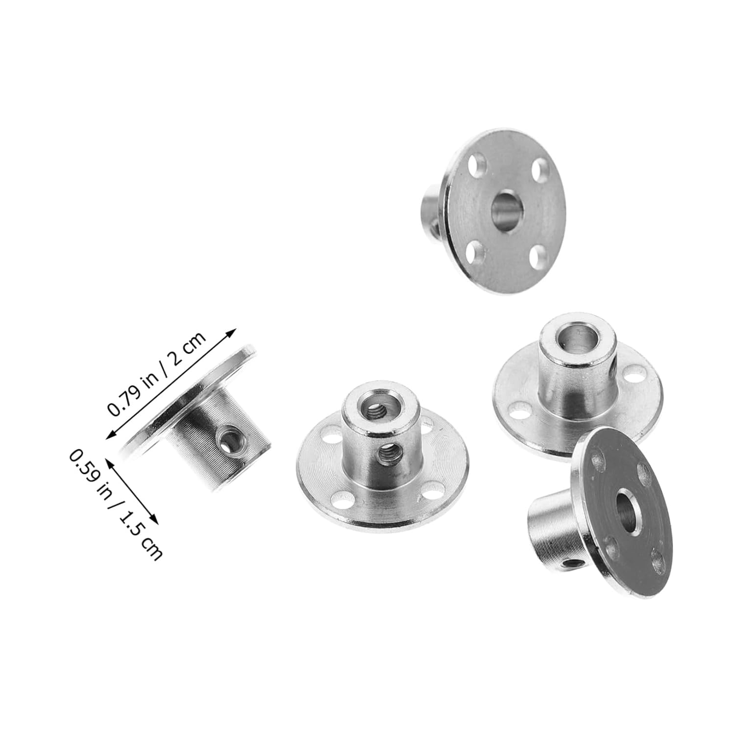 10pcs Rigid Flange Coupling Motor Guide Shaft Coupler Motor Connector Flanged Shaft Coupler for Rc Models