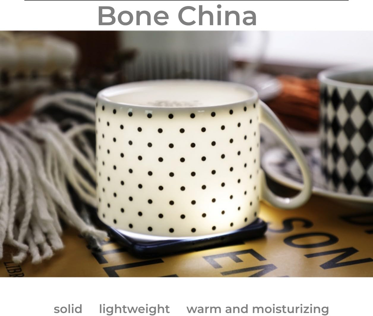 FROOWAN 8 oz Bone China Coffee Cup Set of 4, Geometric Pattern Ceramic Cups with Saucers for Iced Coffee Espresso Latte Cappuccino Tea, Reusable, Porcelain, Dishwasher and Microwave Safe 4 61vQVU LMsL. AC SL1256