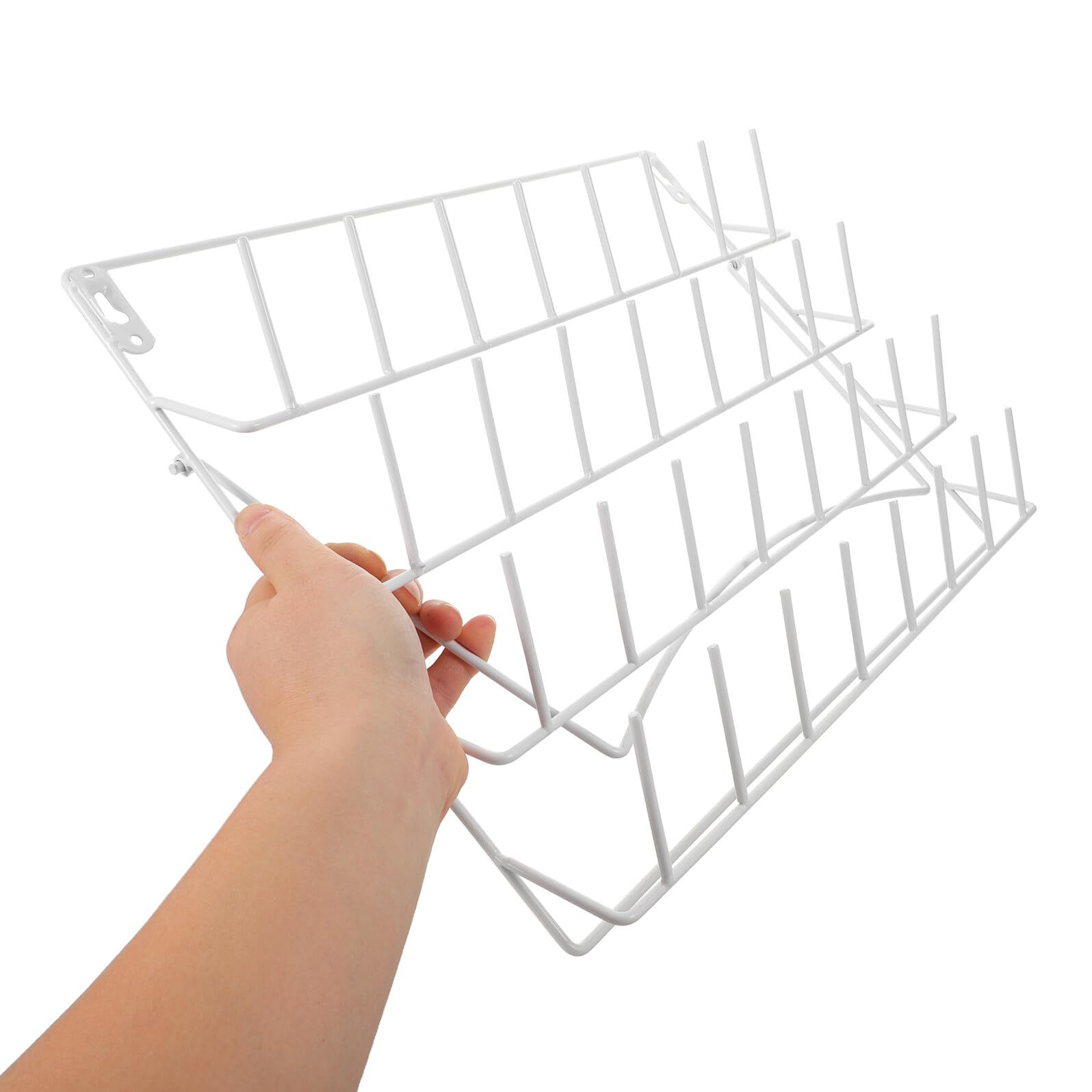 Organizador de Hilo de Bordar de Pared Blanco, 32 Carretes, Hierro