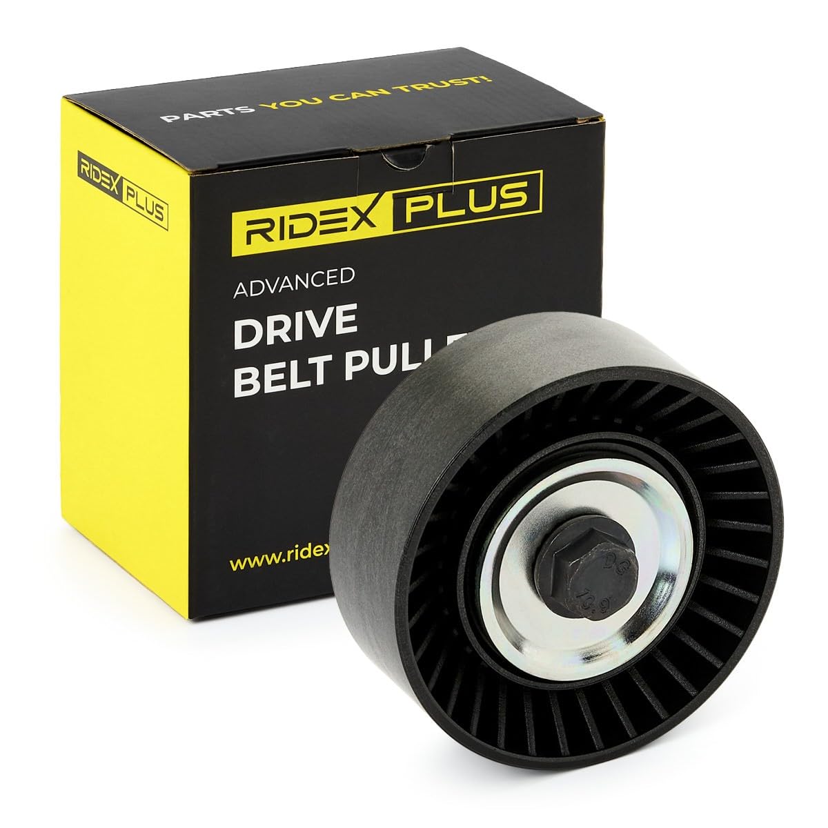RIDEX PLUS 312D0016P Umlenk- / Führungsrolle Keilrippenriemen mit Befestigungsmaterial Kompatibel mit FORD Fiesta Mk5 Schrägheck JH1, JD1, JH3, JD3 1E0415930 1E0315930 1072321