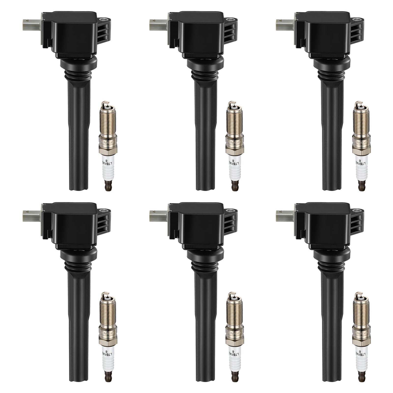 BDFHYK Ignition Coil UF826 and Spark Plug 94372 for Ford F150 2017-2019