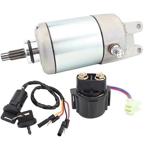 STABSOLI Motor de arranque y relé solenoide e interruptor de encendido de repuesto para Honda ATV FourTrax 300 TRX300 TRX300FW 1988-2000