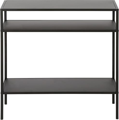 Miniatura 4 de Henn&Hart Mesa auxiliar rectangular de 24 pulgadas de ancho en azul Mykonos, mesa para sala de estar, dormitorio