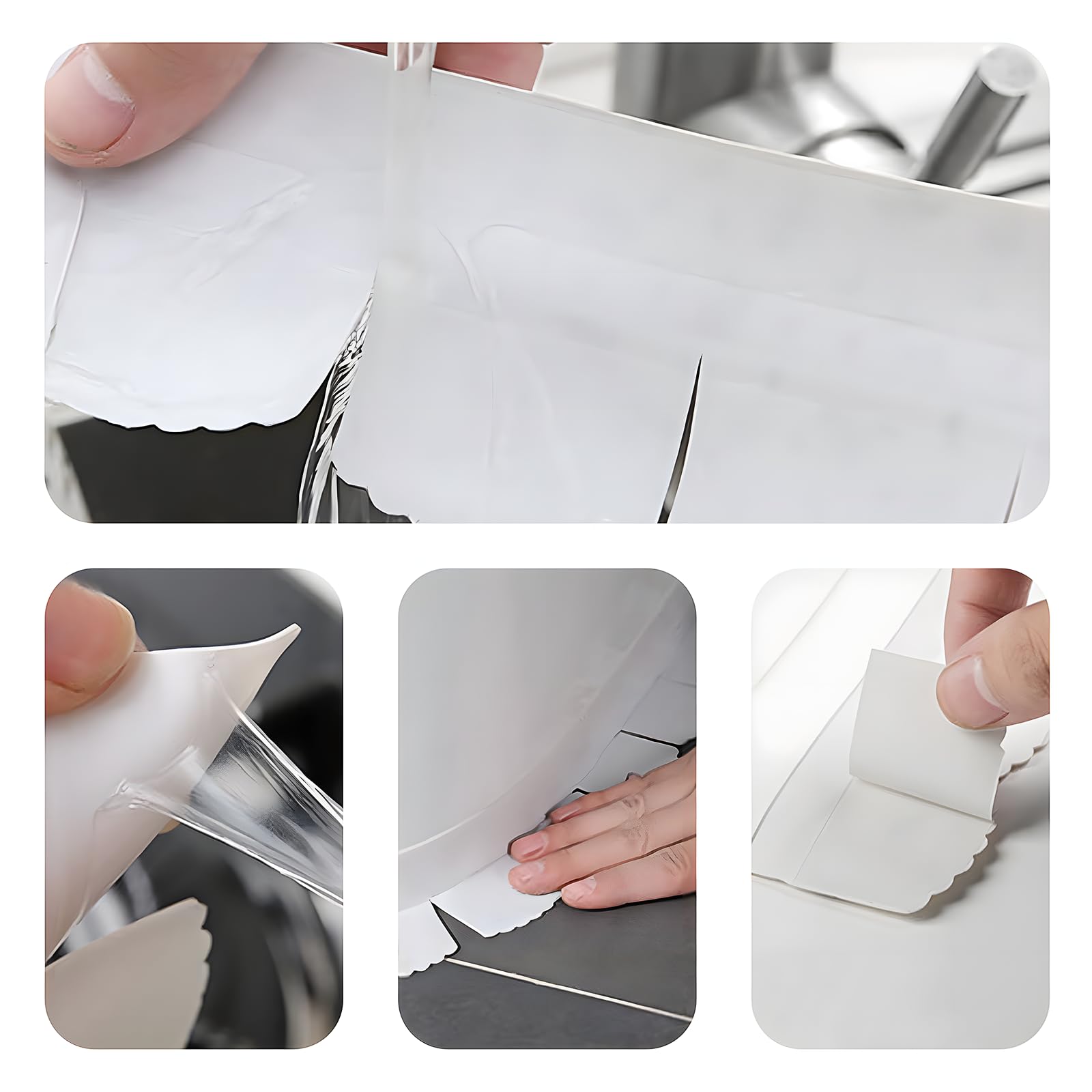 Ruban Adhésif Imperméable Autocollant pour Sol de Toilettes, Cuisine, Salle de Bain - Anti-Humidité et Moisissure (1.5 m)