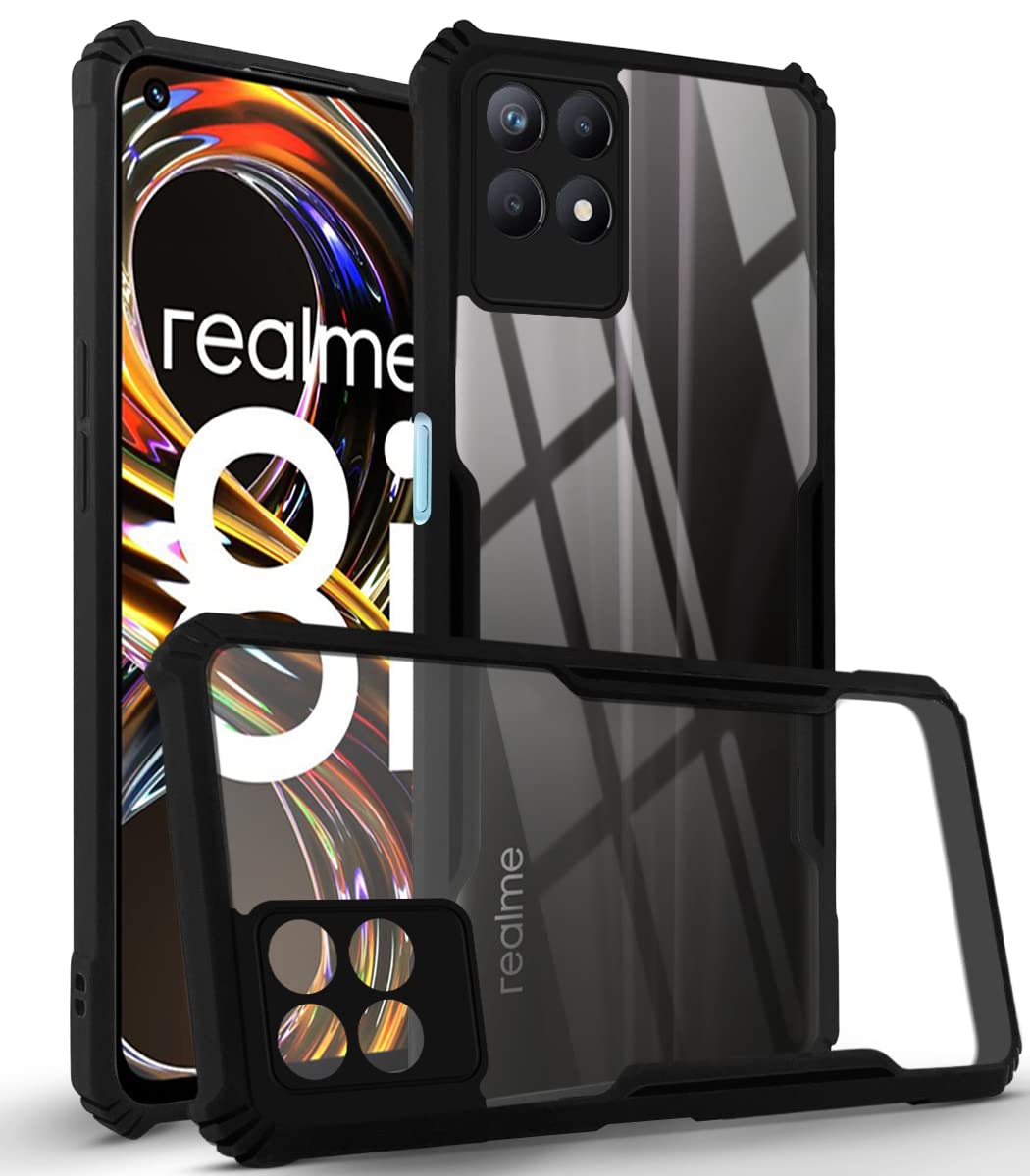 Jkobi Back Cover Case for Realme 8i (Crystal Glass Back | Camera Protection | Shockproof Bumpers | Professional Black) (B0B36218CH) Amazon Price History, Amazon Price Tracker