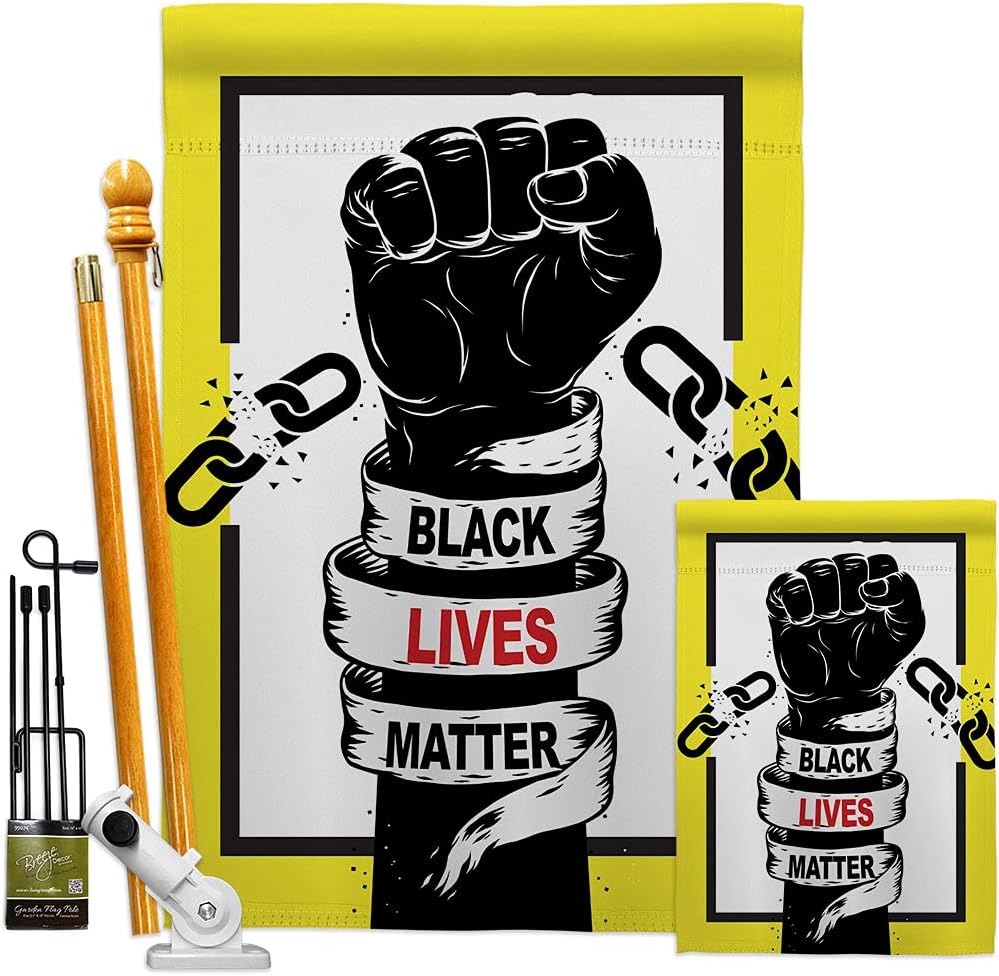 Togther We Rise Patio Decor Banner Wall Art Flag Poles for Outside House Stand Outdoor Decorations Garden Tapestry Yard Signs Black History Month BLM African Americans Heritage Made in USA