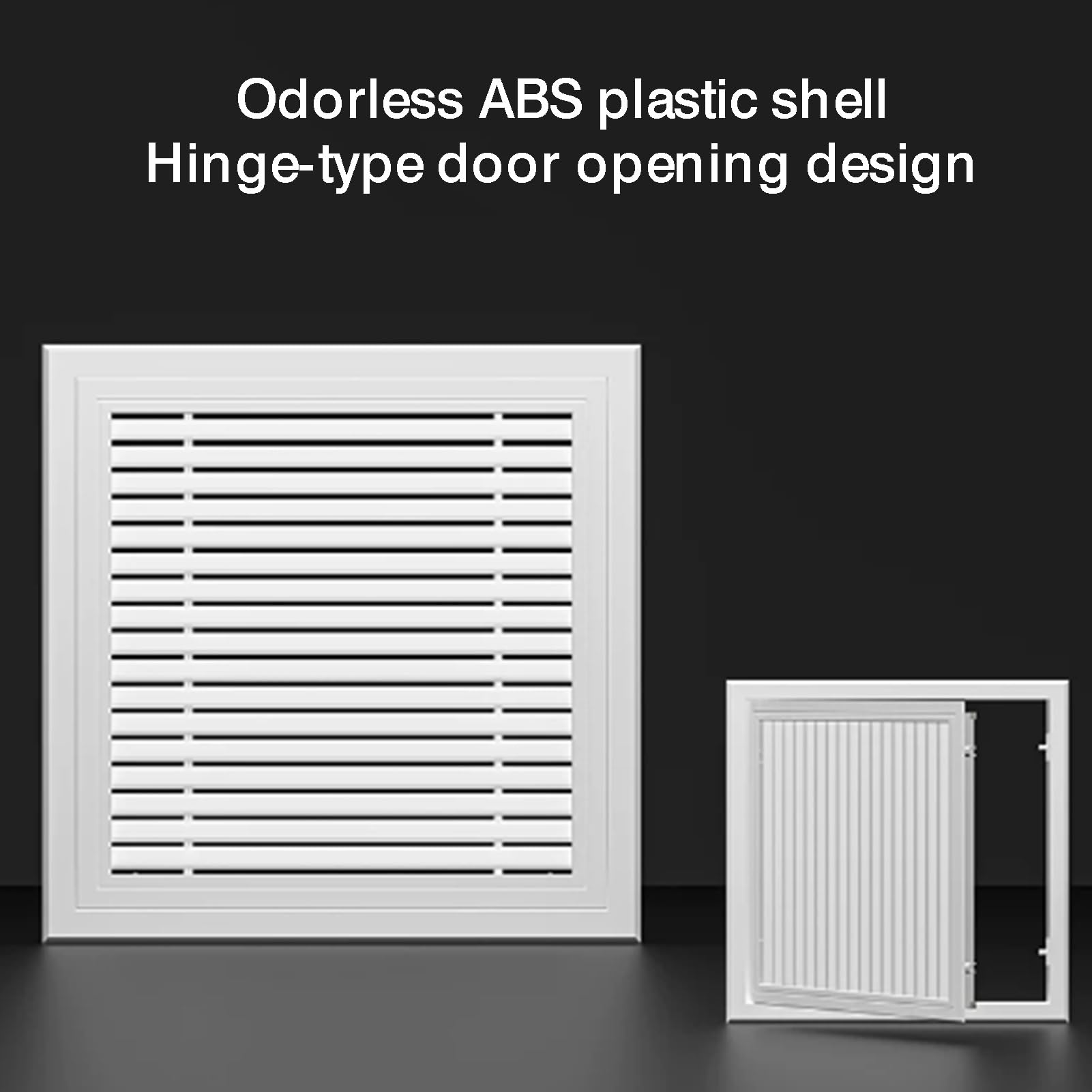Panel De Acceso Con Persianas Pantalla, Puerta Plomería ABS | Rejilla de filtro de aire de retorno de aleación de aluminio con apertura/cierre, for ático eléctrico(400x400mm)