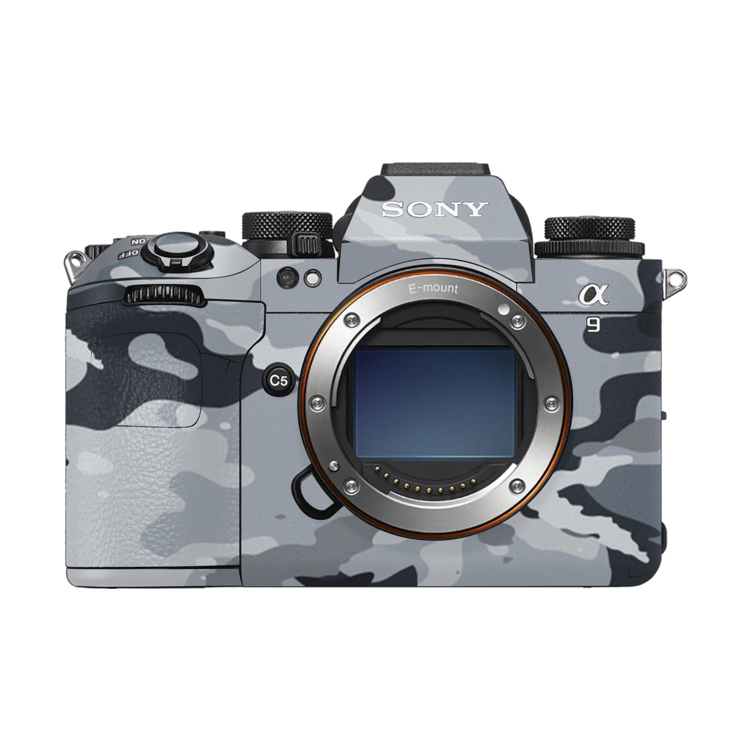 Camera Skin Compatible with Sony Alpha 9 III (2024) - Gray Camouflage - Premium 3M Vinyl Protective Wrap Decal Cover - Easy to Apply | Crafted in the USA by MightySkins