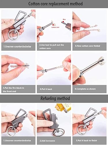 Miniatura 8 de BIASTNR Partido permanente de emergencia, iniciador de fuego de supervivencia, encendedor reutilizable de metal pedernal para exteriores,