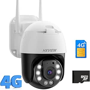 4G LTE Cellular Security Camera Outdoor Includes SD & SIM Card (Verizon/AT&T/T-Mobile), No WiFi Security Camera Floodlight Color Night Vision, Auto Tracking, Human Detection asin的图片