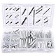 Glarks 200Pcs Zinc Plated Extension and Compression Industry Spring Assortment Kit