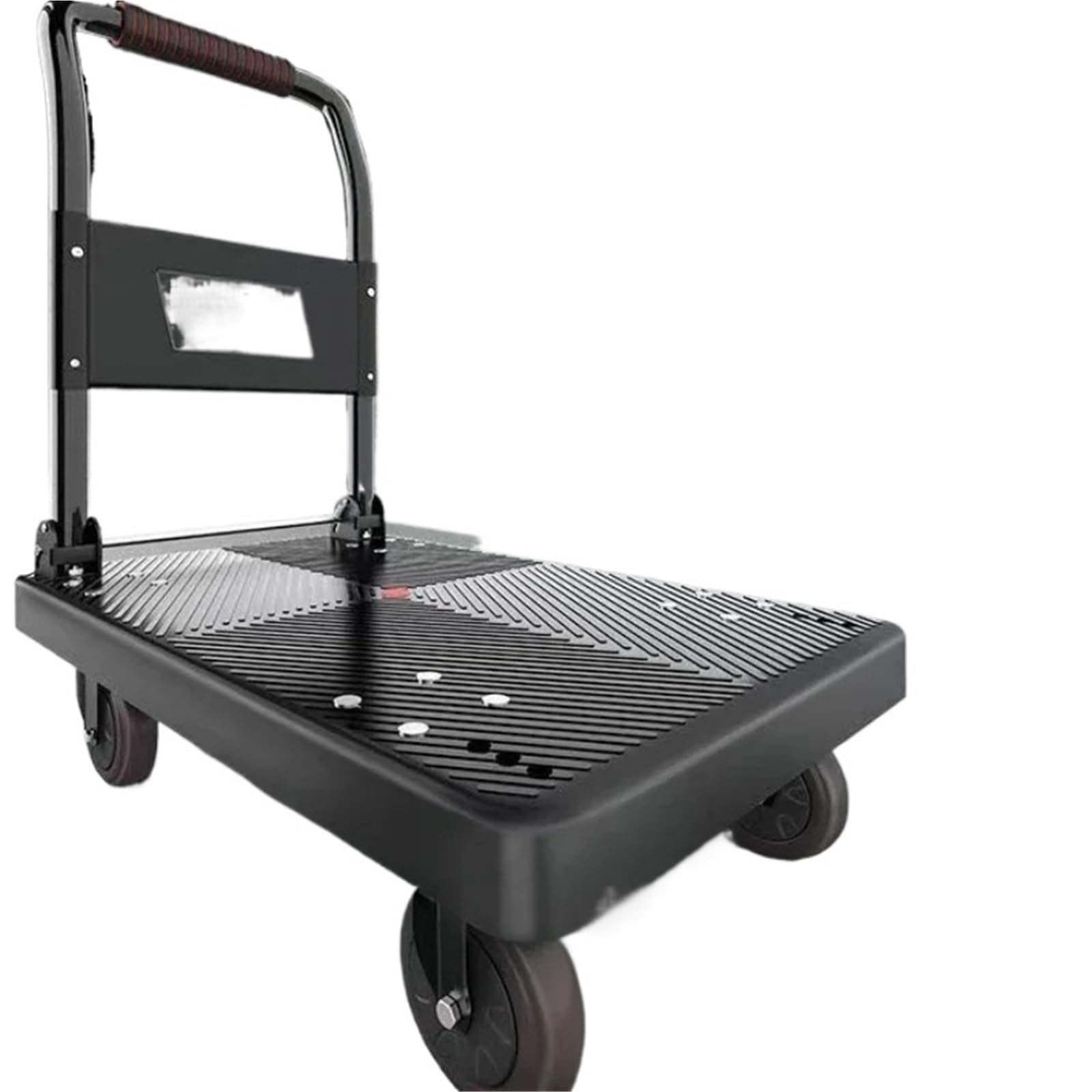 Platform Truck Cart, Folding Cart, Portable 4-Wheel Silent Flatbed For Warehouse Trailer Cargo(72 48cm)