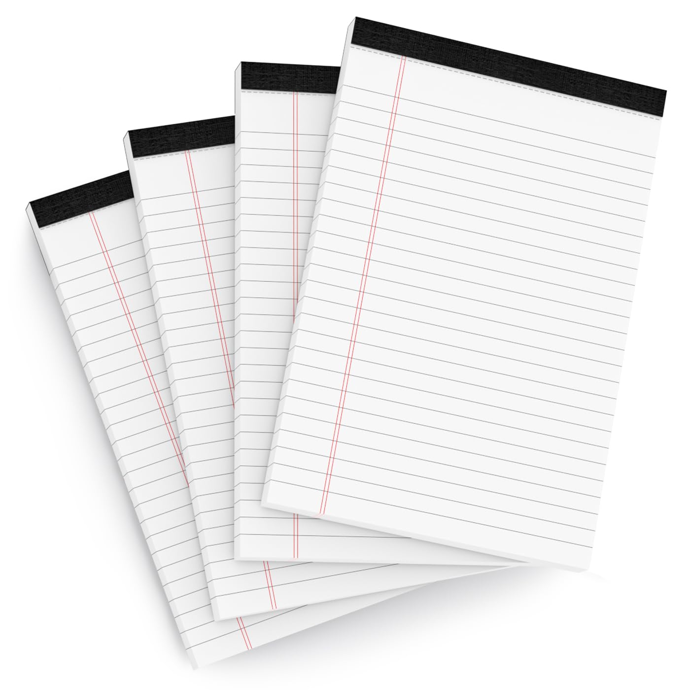 Legal Pads 5 x 8 Note Pads White Small Notepads 5 x 8 Writing Pads 5 x 8 for Office 4 Pack White Lined Writing Notepad 5x8 for Work 80 GSM Paper Bloc Note College Ruled Legal Pad 3 image 5