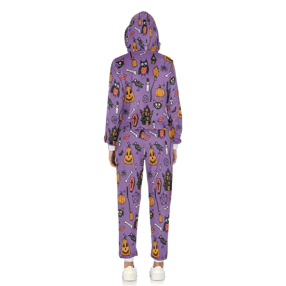 Conjunto deportivo de 2 piezas para mujer, conjunto deportivo de manga larga para Halloween, diseño de pájaro