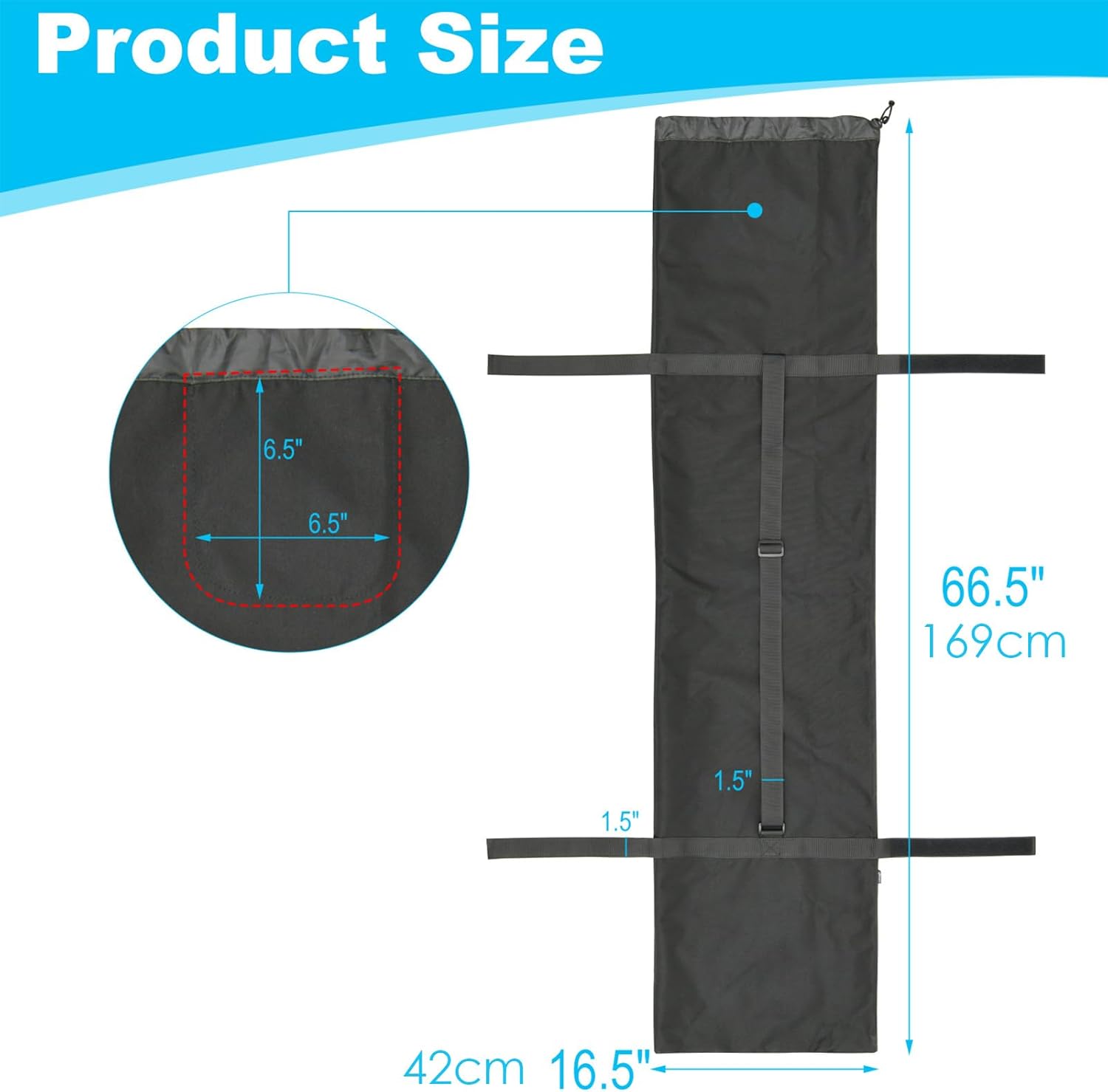 Hammock Stand Bag, Heavy-Duty And Adjustable Handle, 169x42cm, Hammock Carrier Bag, Outdoor Hámmock Stand Storage Bags, Large Drawstring Design, For Travel, Camping, Or Backyard Storage