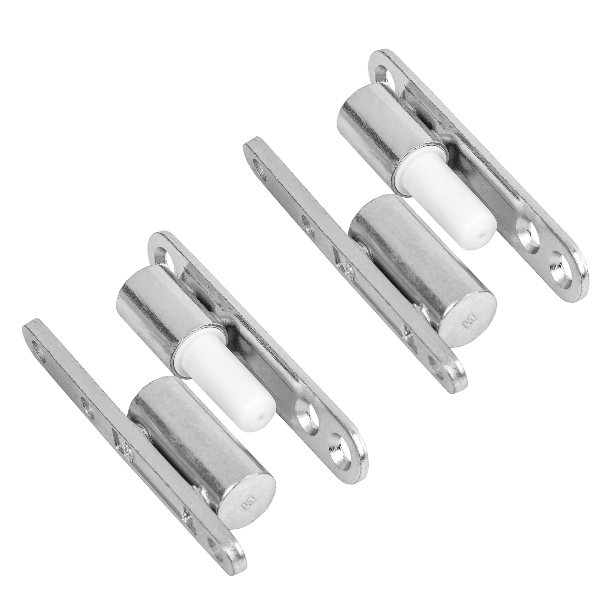 Gedotec 2X Two-Part Door Hinges for Wooden Interior Doors | Screw-On Renovation Hinges with Plain Bearing Technology [Maintenance-Free] | Galvanized Steel Ø 15 mm