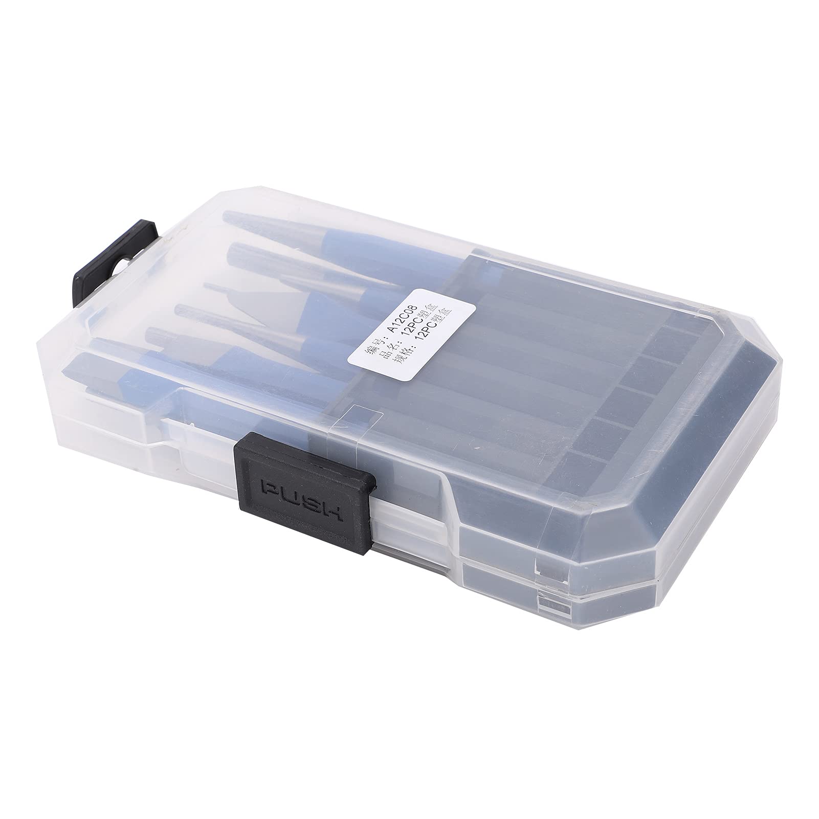 Set 12 Pezzi Scalpelli Punzoni Acciaio CRV V Manico Blu