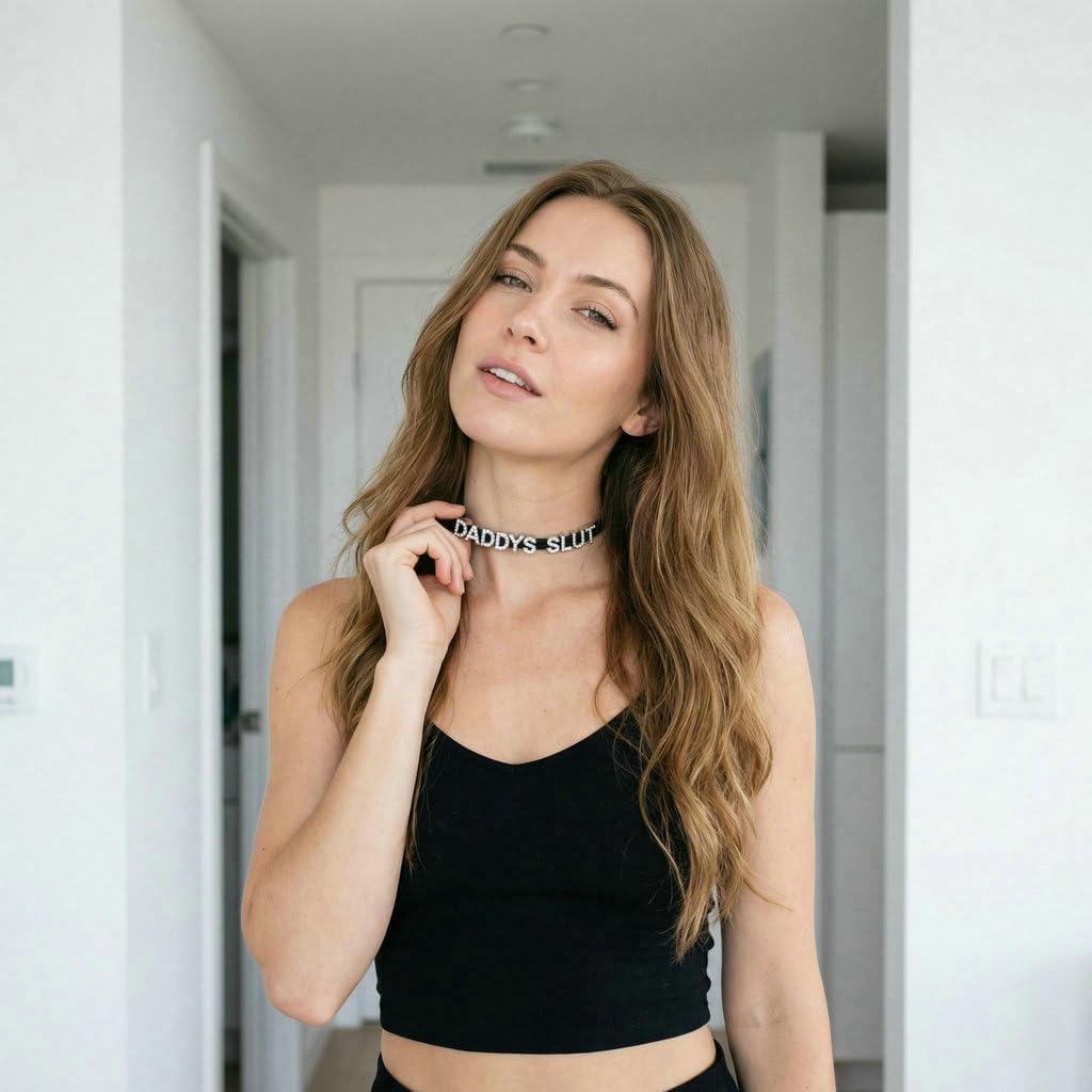 3 PCS CUM+YES DADDY+DADDY'S Chokers Necklaces, Sexy Play Fun Game Collar for Women, Cute Brat Dad Choker Collar for Lover Honey Princess, Faux Sheepskin PU Leather Naughty Cosplay Accessories Jewelry
