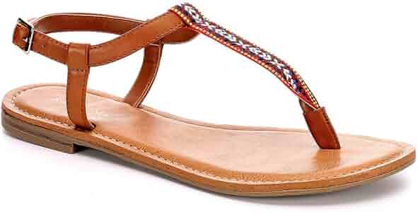 シューズ・サンダルその他 CASADEI Woman Flat sandals Brown 1M449J0101POSIT 2618 Amazon.com | XAPPEAL Womens Coachella Flat Sandal Shoes, Tan
