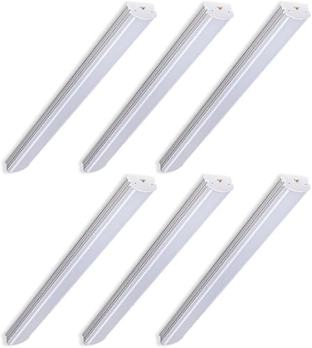 Barrina Luz LED para tienda de 4 pies, 45 W, 4800 lm, luz blanca diurna, 5000 K, cubierta esmerilada, eléctrica con cable con interruptor de