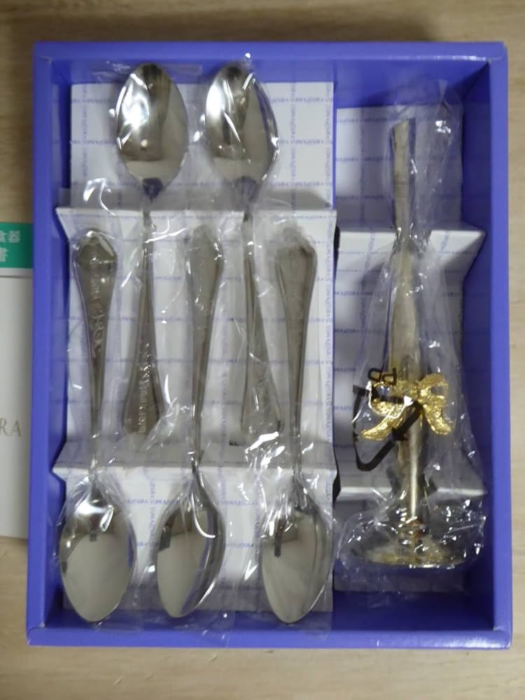 Amazon | m12455y z 桂由美 スプーン5本と一輪挿しセット KY-9050