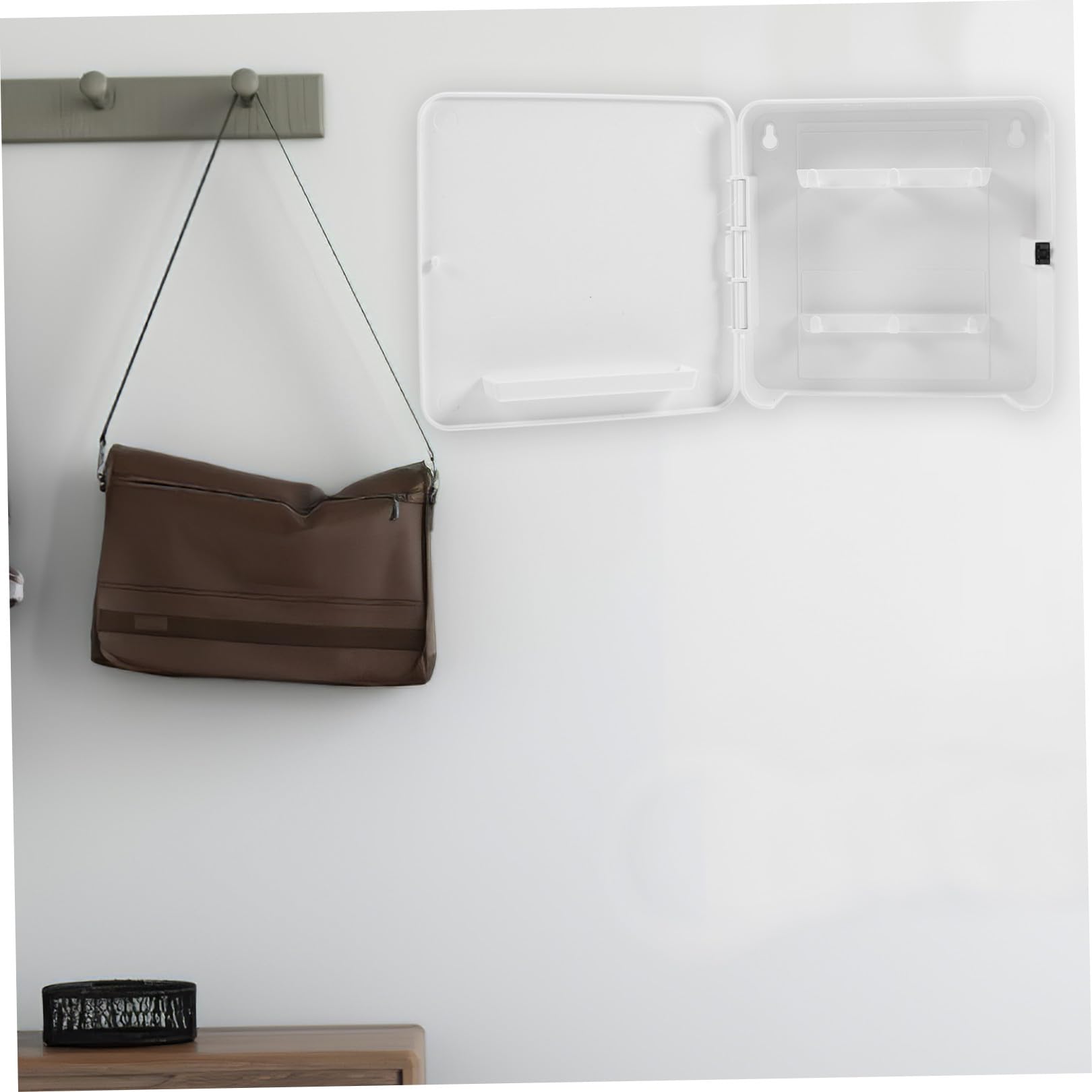 Alipis Portachiavi da Parete Bianco in Plastica Montaggio Magnetico