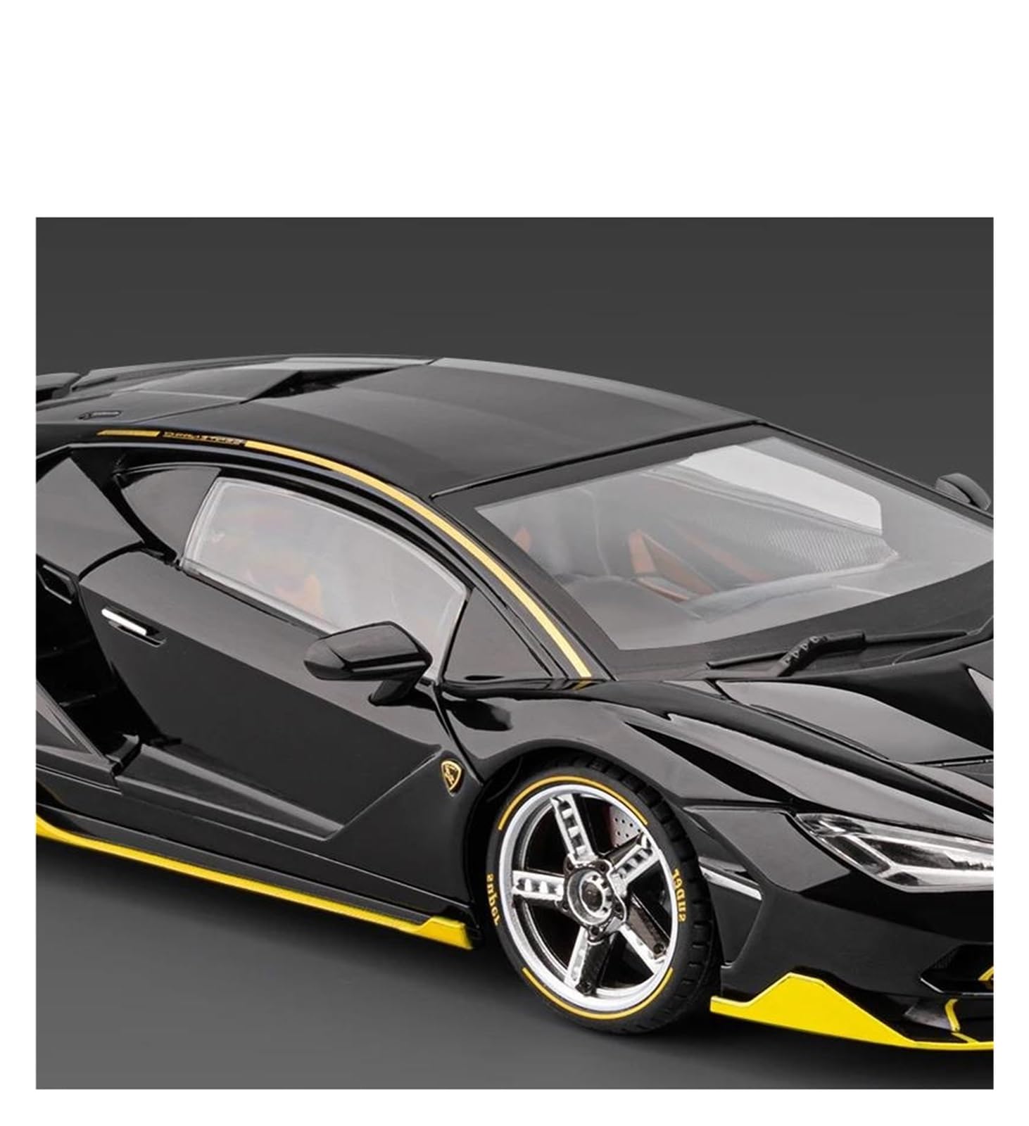 Veicoli a Motore in Scala 1:18 for La Collezione di Modellini di Auto in Lega di Zinco Pressofusa for Lamborghini Centenario LP770-4 Mini Statici Modello di Auto Replica(Black)