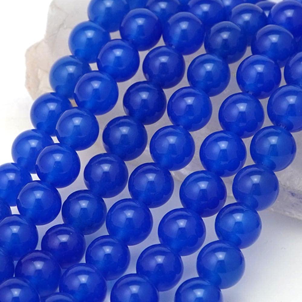 Amazon.co.jp: ブルーアゲート 瑪瑙 青 メノウ 12mm ビーズ 丸 連売