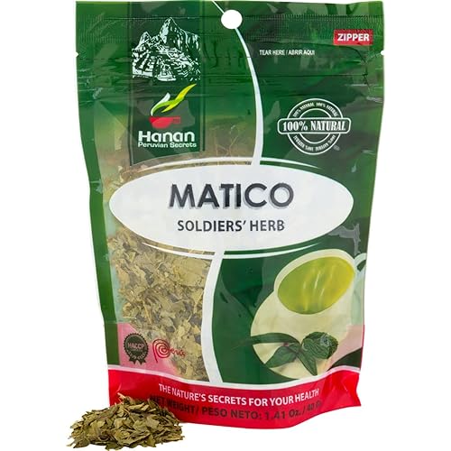 Hanan Matico - Té de hojas sueltas de 14 onzas 141oz de hojas de hierbas naturales de Perú también conocido como pimienta puntiaguda Hierba del