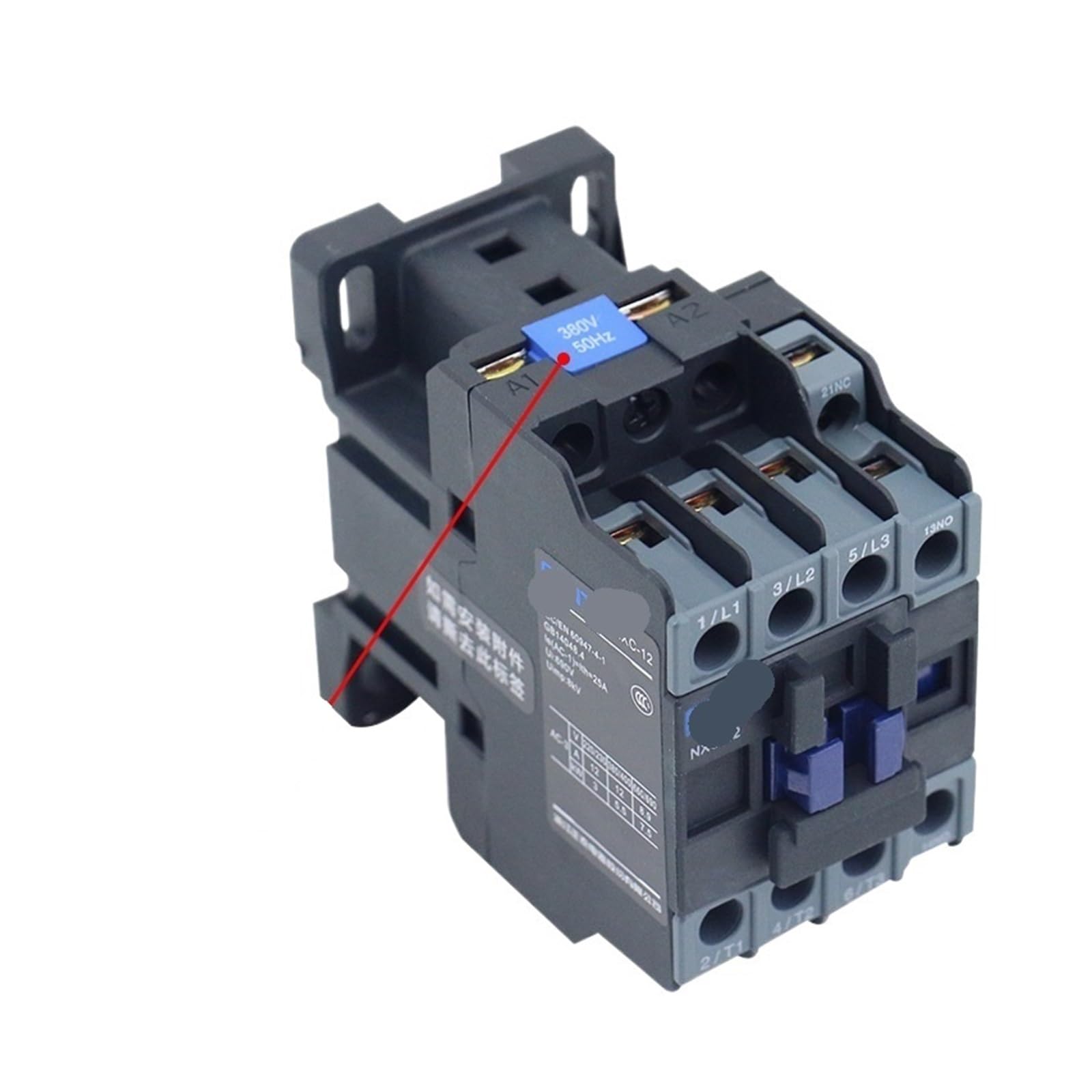 Contacteur AC NXC 12A 220V avec contacts auxiliaires 1NO 1NF pour circuit