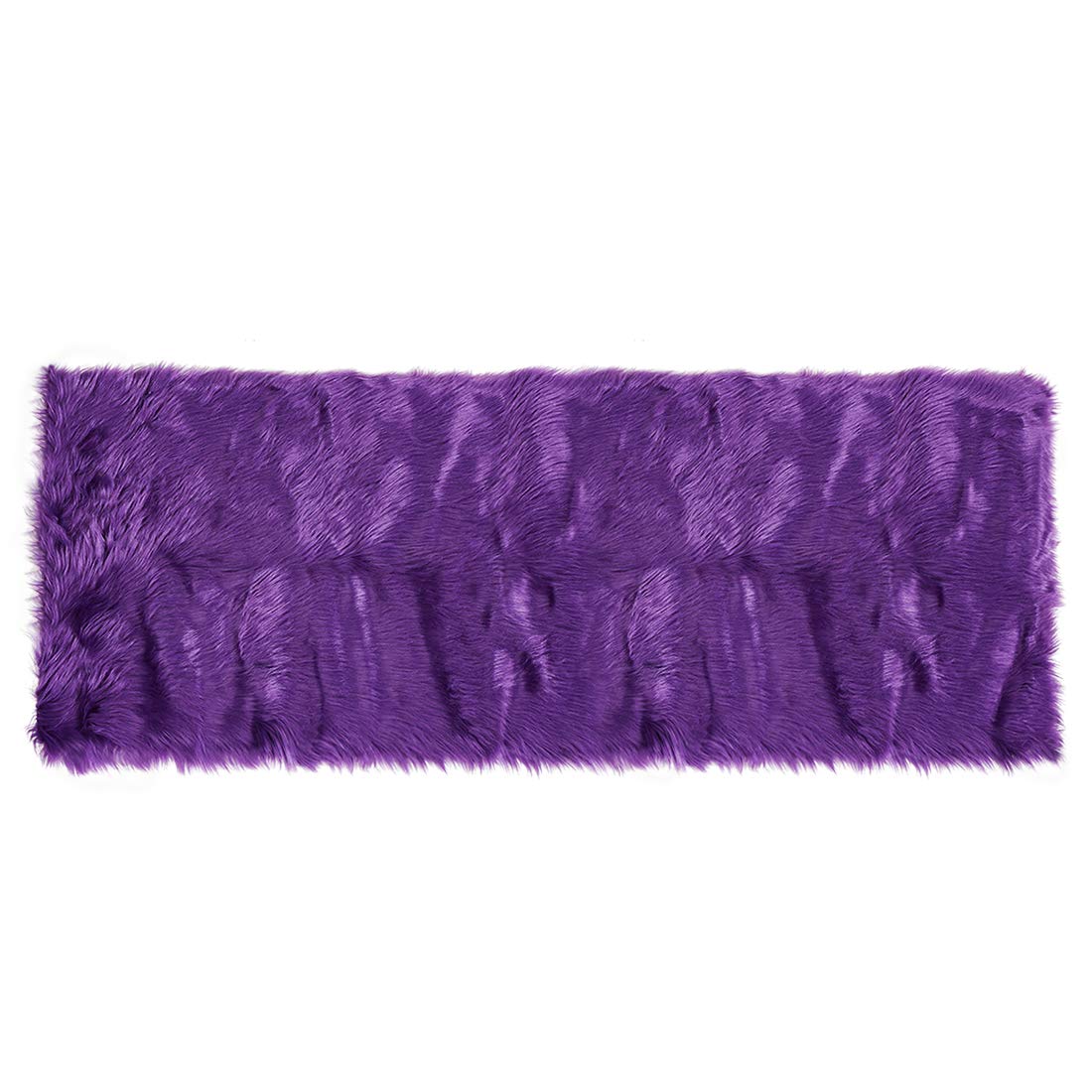 sourcing mapsourcing map Soft Faux Fur Rug Indoor Fluffy Faux Sheepskin Area Carpet Rugs for Bedroom Sofa Living Room Rectangle Washable Floor Mat 2 x 5 Feet Purple