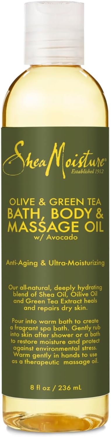 SheaMoisture Olive/Green Tea Bath, Body & Massage Oil, 8 Ounce by Shea Moisture