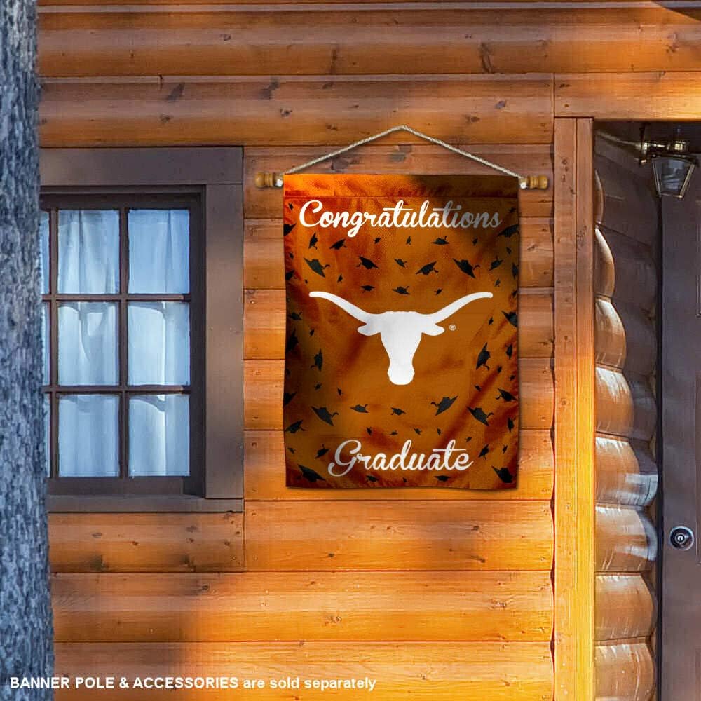 Texas Longhorns Graduation Gift Banner Flag - Image 3