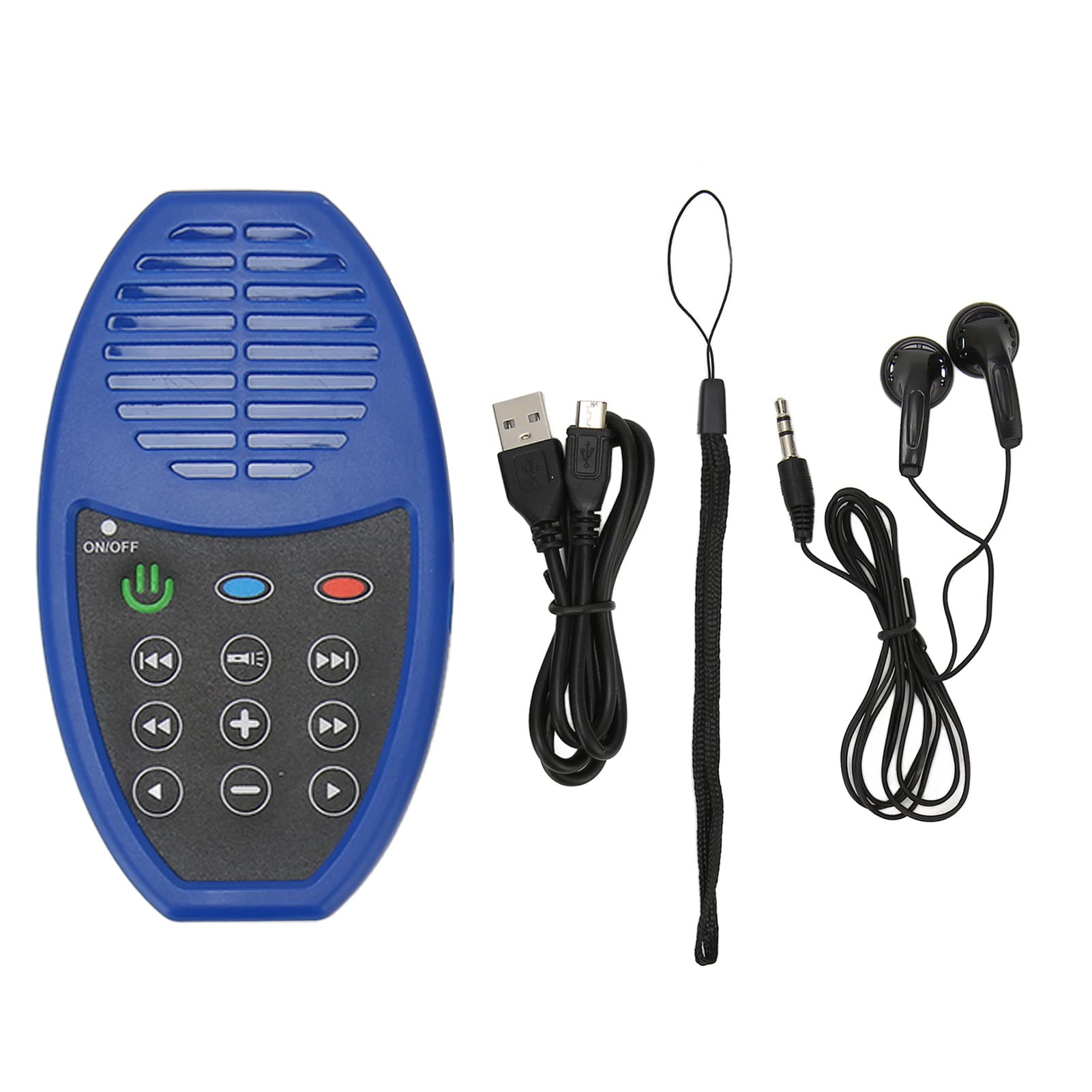 Lettore biblico audio, 4 GB, 350 mAh, ad energia solare, lettore elettronico per anziani, bambini, adulti, ascoltatore biblico (blu)
