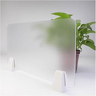 Frosted Translucent Acrylic Desk Divider Privacy Panel for Office Students, 30 40 cm Tall Table Partition Screen with Desktop Mounting Clamp, Canteen Sneeze Guard ( Color : Frosted , Size : 100x30cm/3