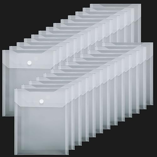 Acrux7 40 bolsillos de almacenamiento troquelados de plástico transparente de 9.5 x 6.7 pulgadas, bolsillos de almacenamiento de sellos y troqueles,